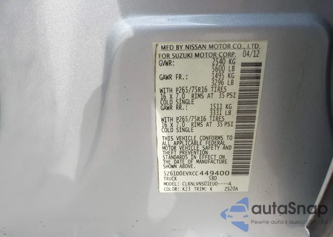 5Z61D0EVXCC449400: 42717444