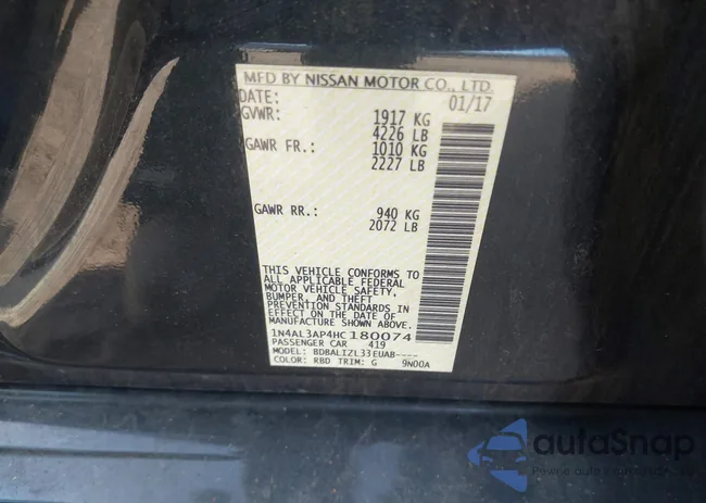 1N4AL3AP4HC180074: 42717489