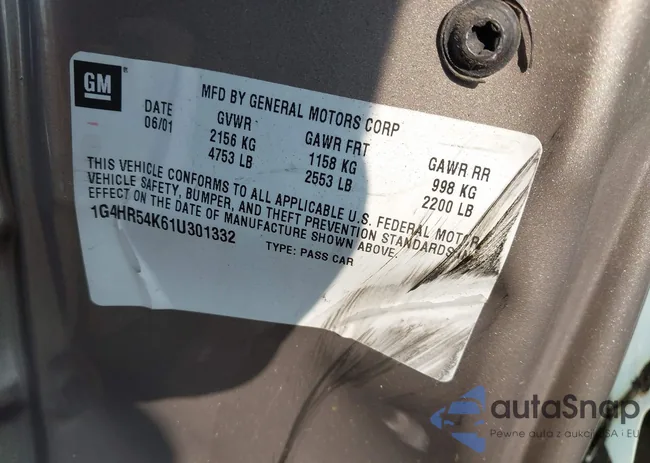 1G4HR54K61U301332: 42717637