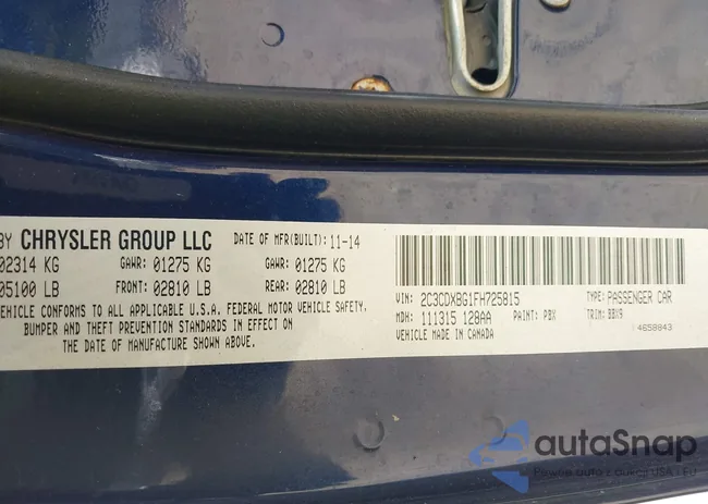 2C3CDXBG1FH725815: 42717670