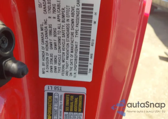 2HGFG3B52FH524417: 42717695