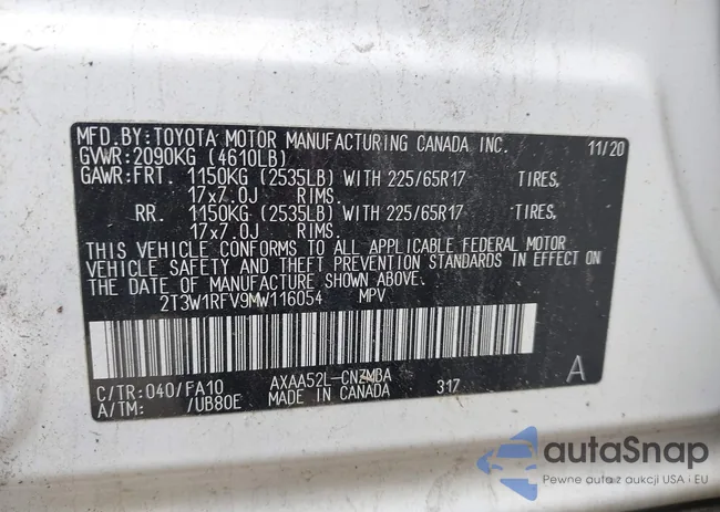 2T3W1RFV9MW116054: 42717733