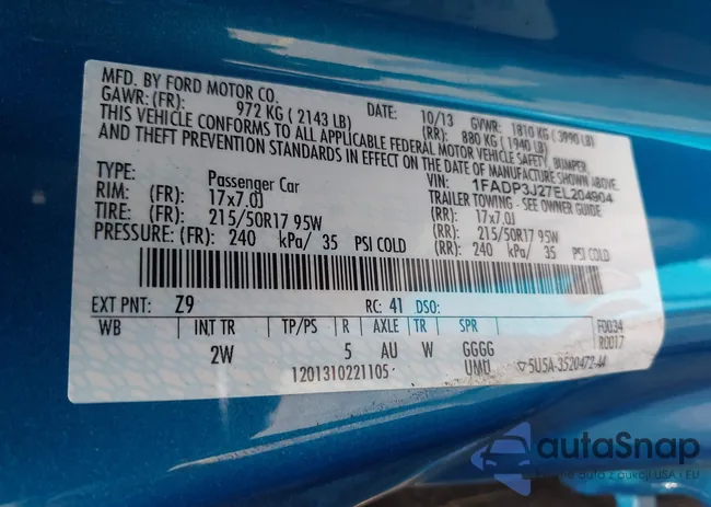 1FADP3J27EL204904: 42716856