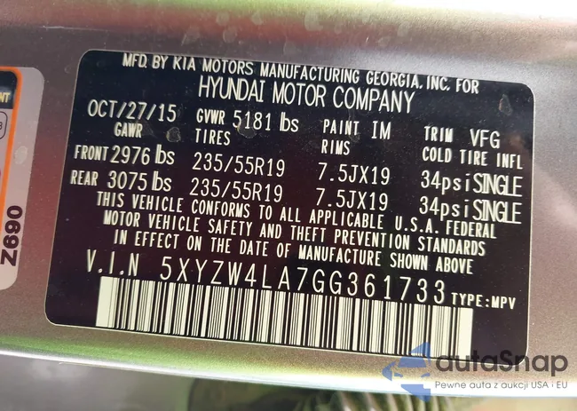 5XYZW4LA7GG361733: 42716917