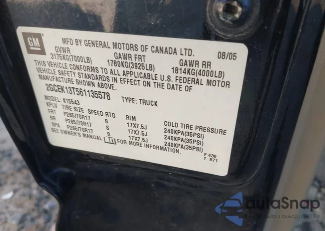 2GCEK13T561135578: 42717006