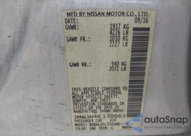 1N4AL3AP4HC130663: 42717014