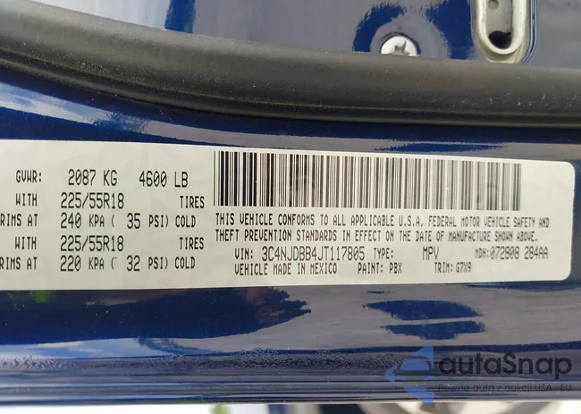 3C4NJDBB4JT117805: 42717040