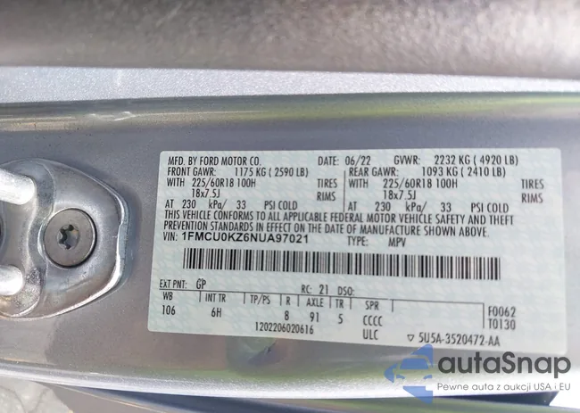 1FMCU0KZ6NUA97021: 42718373