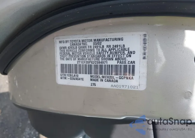 2T1CF28PX2C594971: 42718423