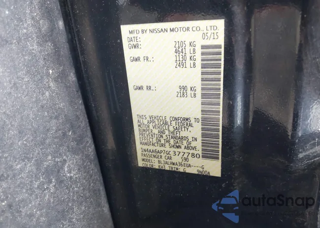 1N4AA6AP7GC377780: 42718435