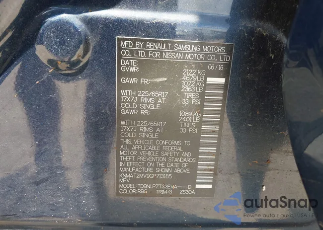 KNMAT2MV9GP713185: 42718500