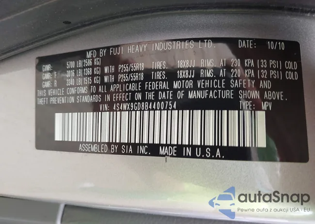 4S4WX9GD8B4400754: 42718071