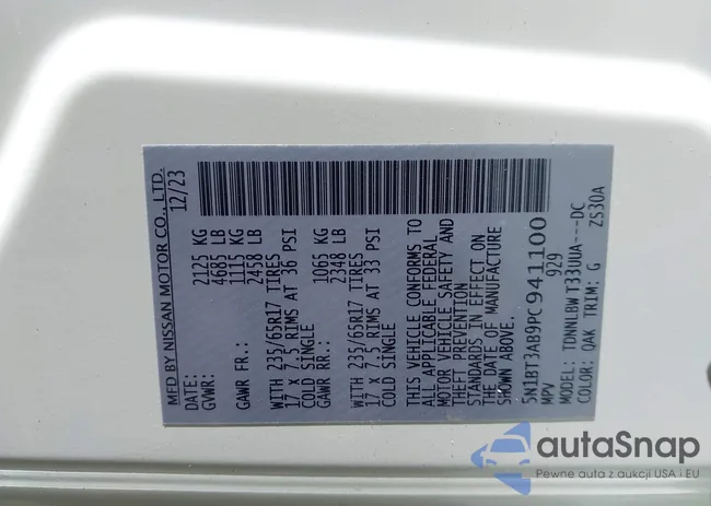 5N1BT3AB9PC941100: 42718108