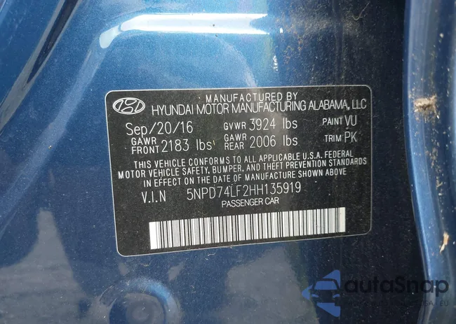 5NPD74LF2HH135919: 42719357