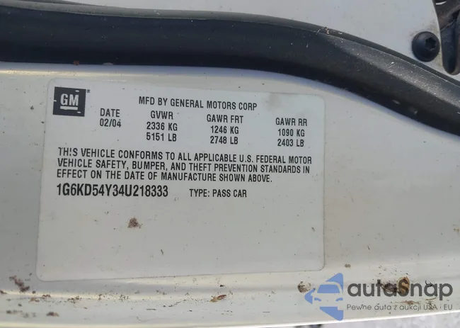 1G6KD54Y34U218333: 42719402