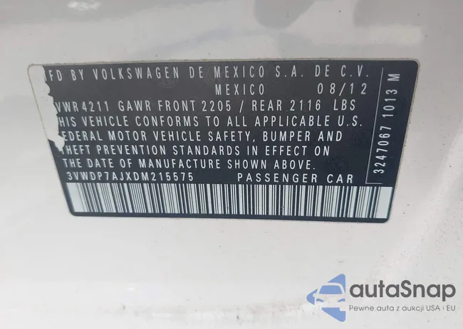 3VWDP7AJXDM215575: 42719408