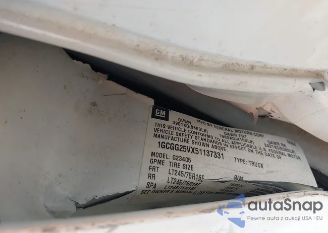 1GCGG25VX51137331: 42719473