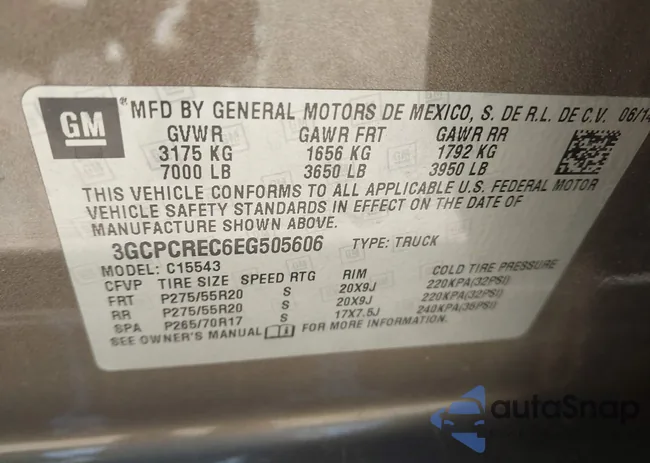 3GCPCREC6EG505606: 42719533