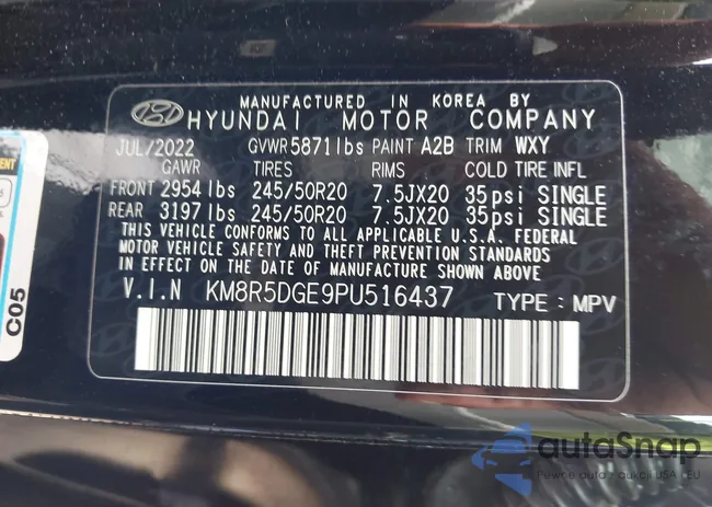 KM8R5DGE9PU516437: 42719654