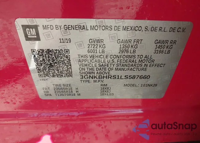 3GNKBHRS1LS587660: 42718780