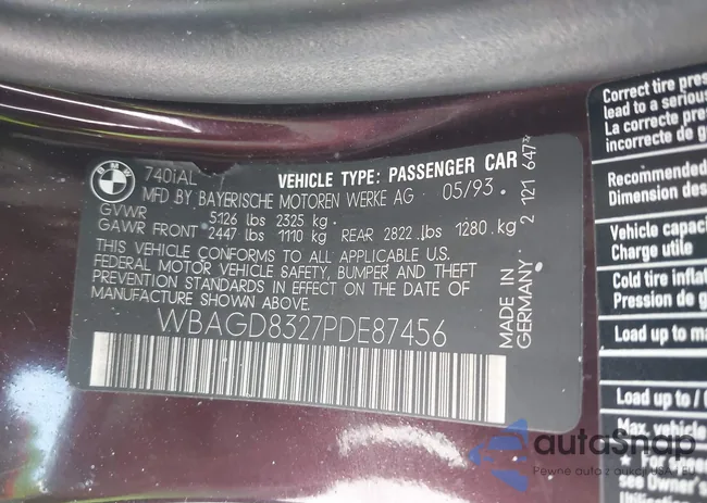 WBAGD8327PDE87456: 42720246