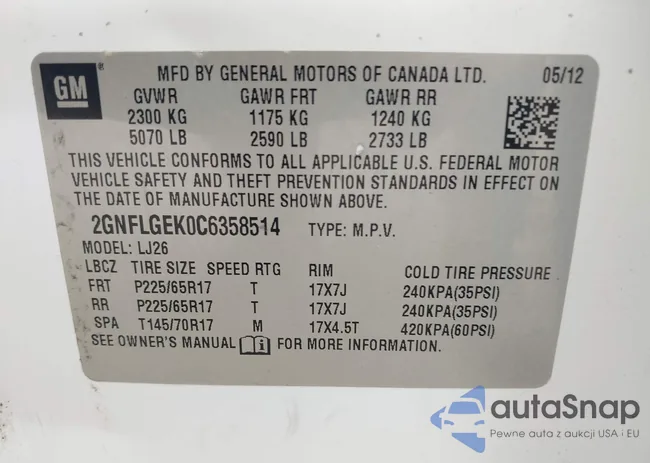 2GNFLGEK0C6358514: 42720259