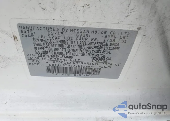 3N1CN7AP4KL874606: 42720277