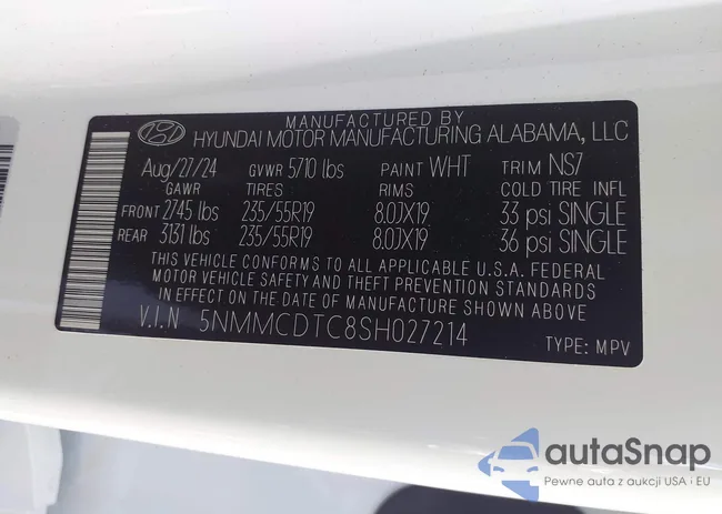 5NMMCDTC8SH027214: 42720770