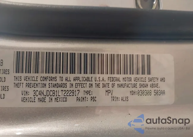 3C4NJDCB1LT222917: 42719865