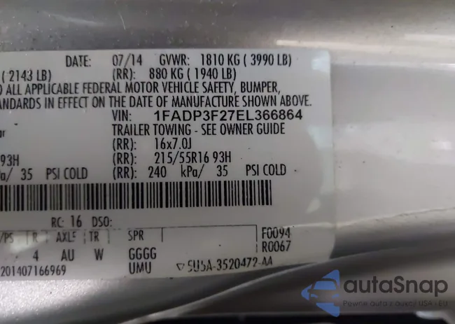 1FADP3F27EL366864: 42719903