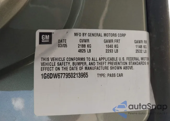 1G6DW677950213965: 42719920