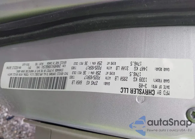 2A8HR541X9R661541: 42719988