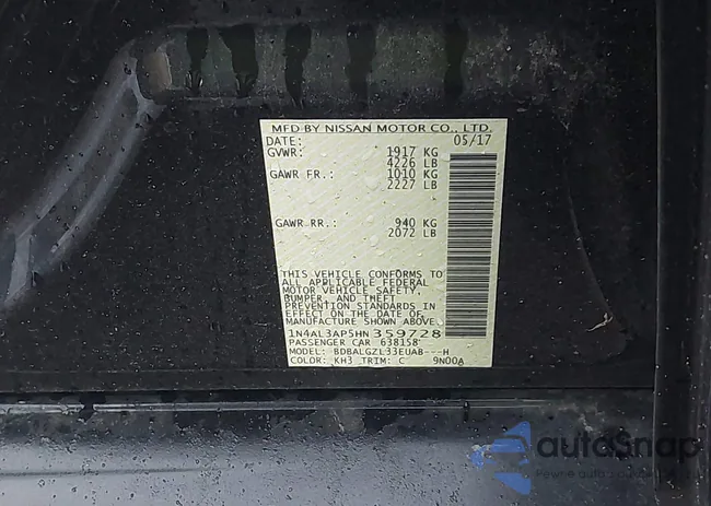 1N4AL3AP5HN359728: 42720028