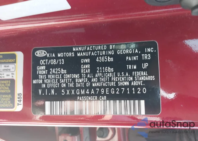 5XXGM4A79EG271120: 42721191