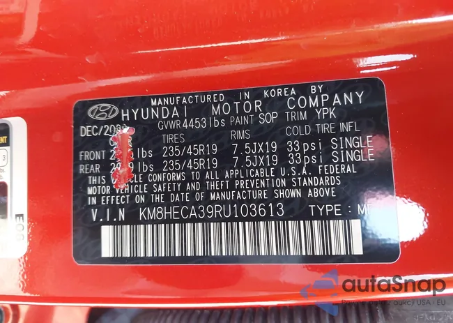 KM8HECA39RU103613: 42721434