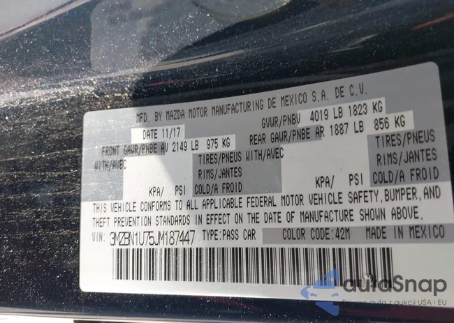 3MZBN1U75JM187447: 42721540