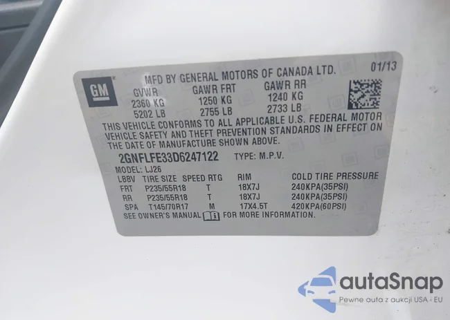 2GNFLFE33D6247122: 42721758