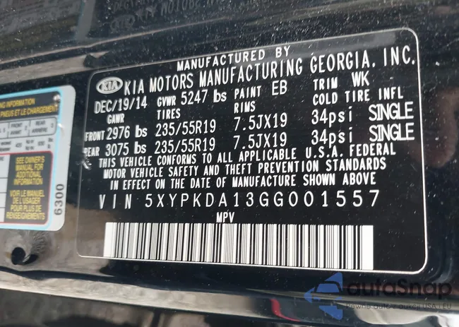 5XYPKDA13GG001557: 42720863