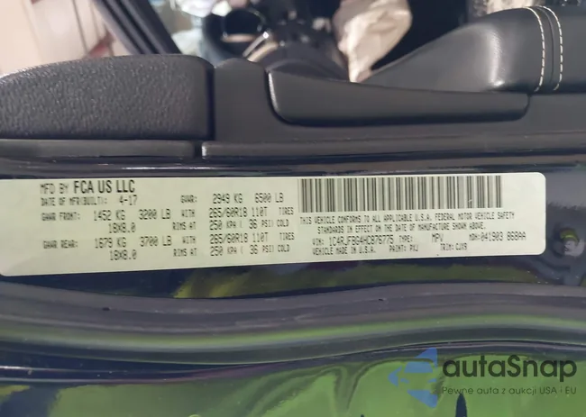 1C4RJFBG4HC876775: 42720897