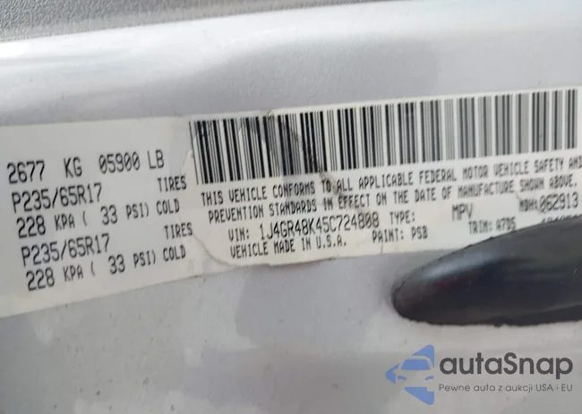 1J4GR48K45C724808: 42722305