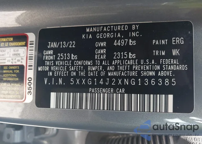 5XXG14J2XNG136385: 42722571