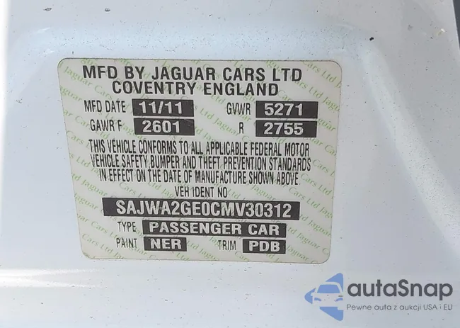 SAJWA2GE0CMV30312: 42722598