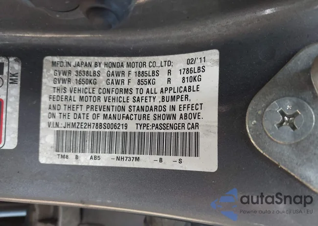 JHMZE2H78BS006219: 42722604