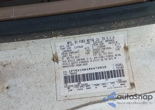 1FTEX15N1RKA72810: 42722659