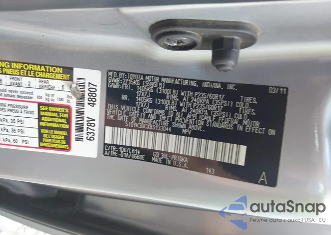 5TDYK3DCXBS133044: 42722691