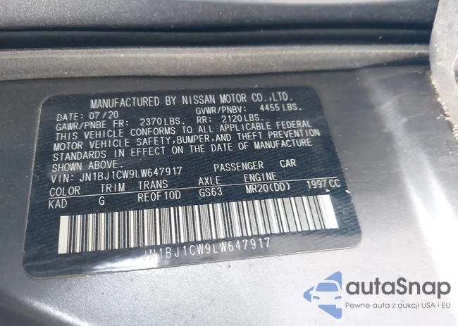 JN1BJ1CW9LW647917: 42721793