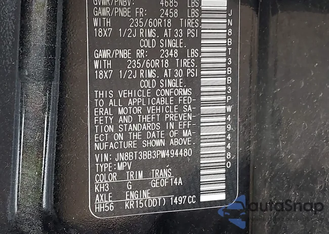 JN8BT3BB3PW494480: 42721971