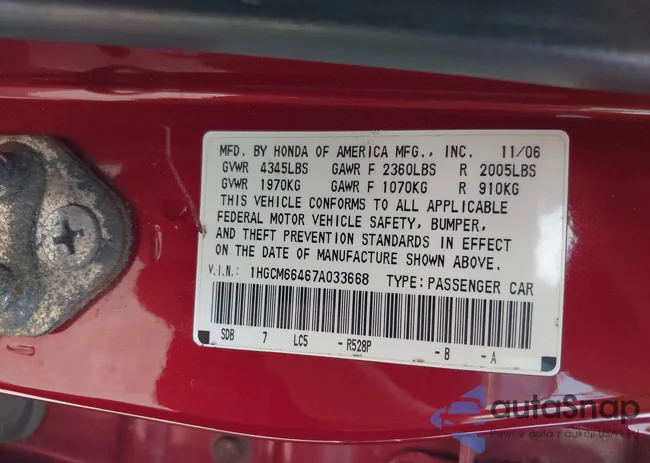 1HGCM66467A033668: 42721990