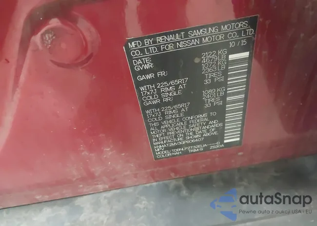 KNMAT2MV3GP606407: 42722079