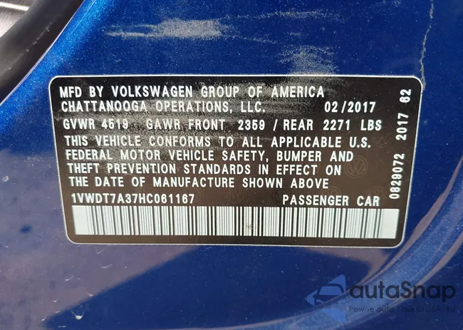 1VWDT7A37HC061167: 42723196